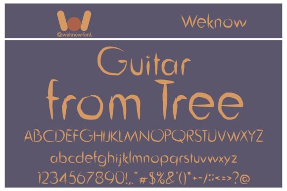 Guitar from Tree: A Script Font for Authentic Branding