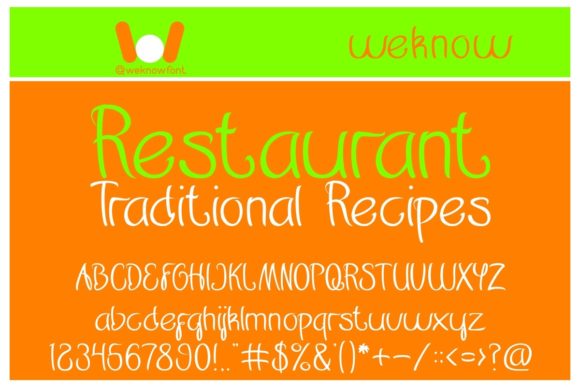 Restaurant Font: Where Culinary Charm Meets Creative Design