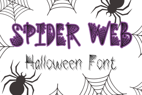 Spider Web Font: Crafting Spooky-Cute Designs with Handwritten Charm