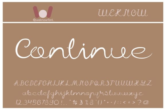 The Continue Font: Blending Script Elegance with Modern Design